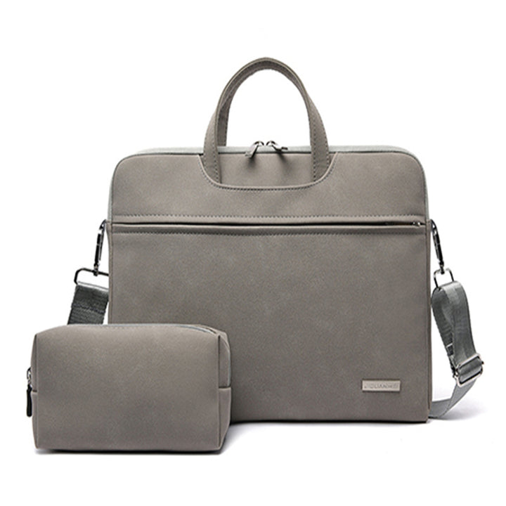 Women's PU Leather Laptop Bag in Grey | Confetti Living