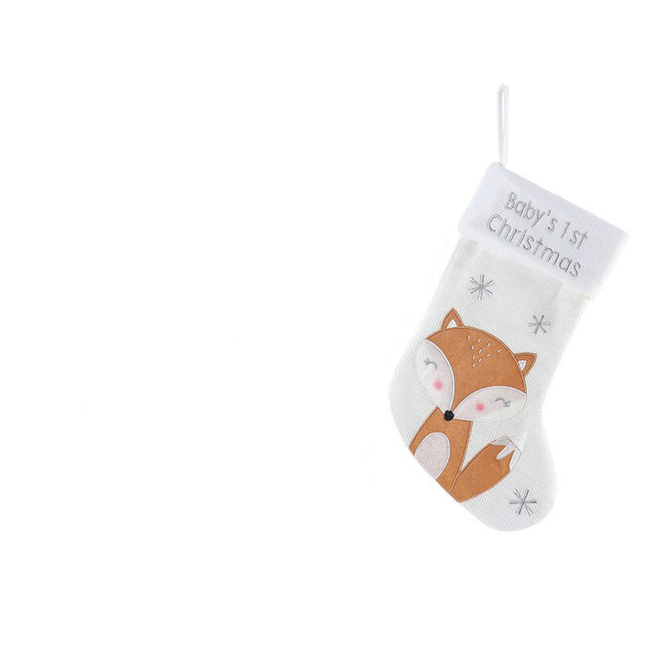 Christmas Gift Stockings - Baby's First Christmas Brown Fox | Confetti Living
