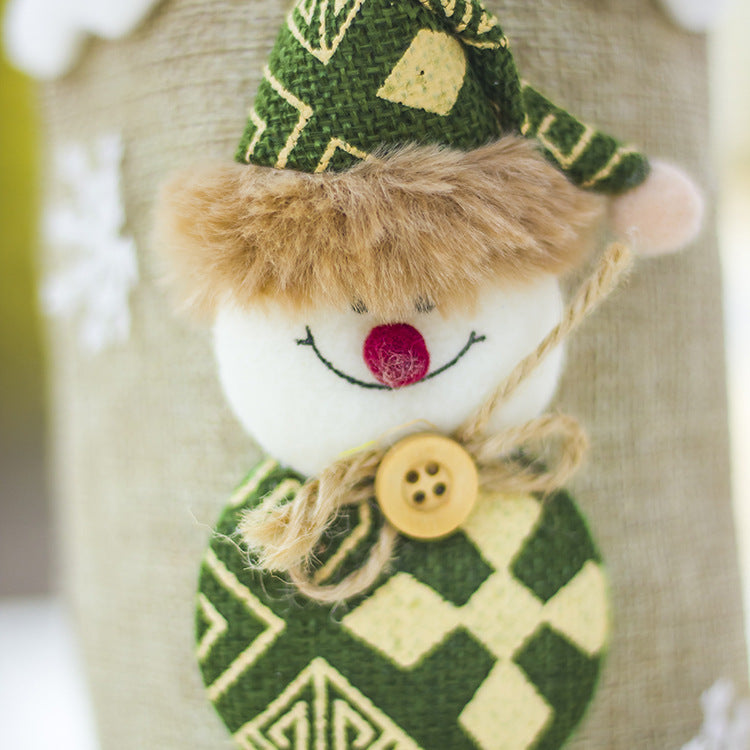 Christmas Wine Bottle Covers Showing close detail | Confetti Living