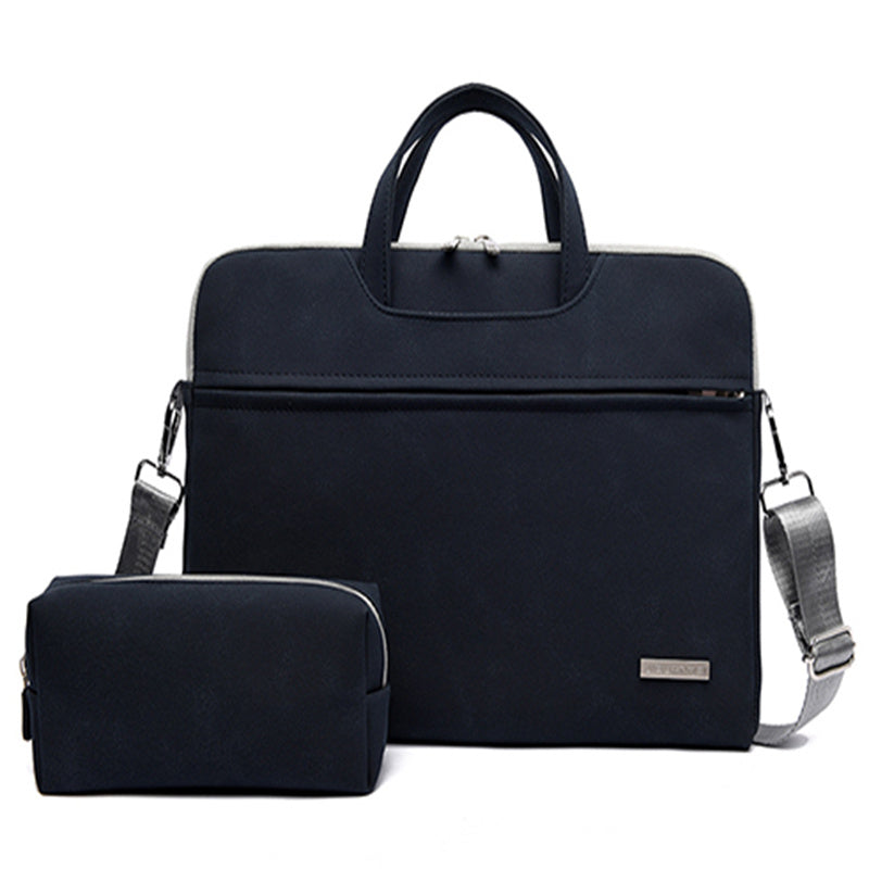 Women's PU Leather Laptop Bag in Black | Confetti Living