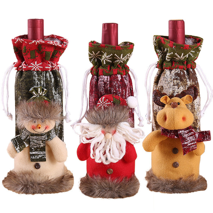 Christmas Wine Bottle Covers Showing Christmas Style | Confetti Living