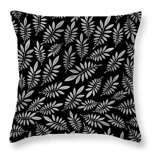Cushion Cover Simple Black and White Designs showing Grey Leaf Style 9 | Confetti Living