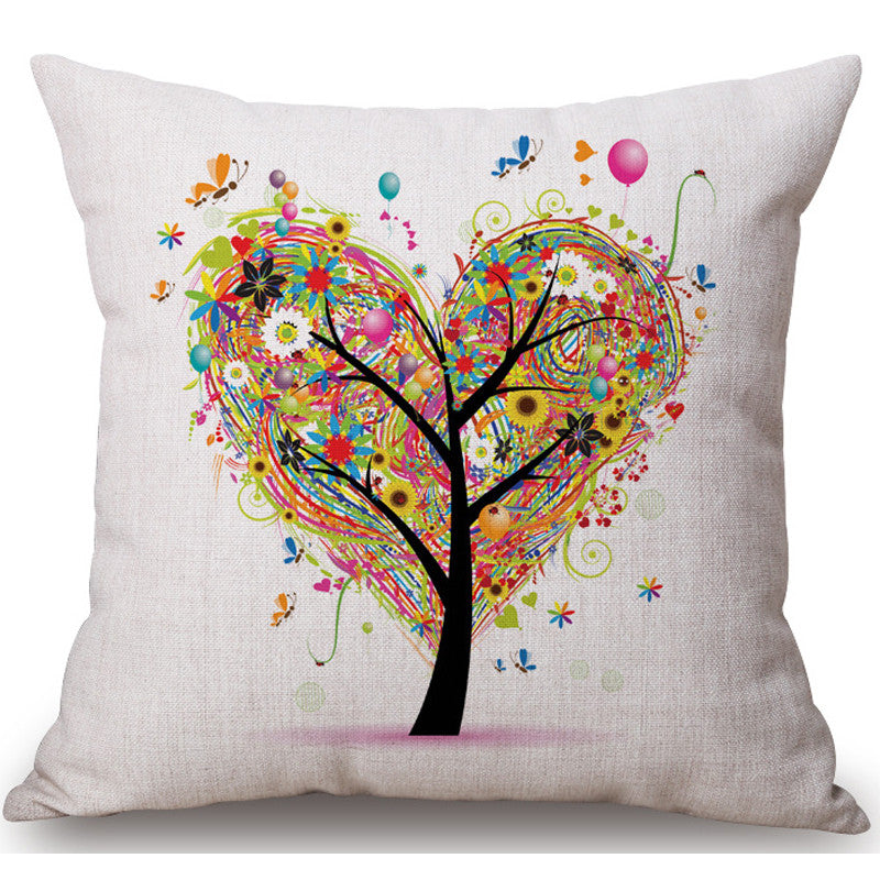 Cushion Cover Cotton with Tree Designs showing Style 7 | Confetti Living