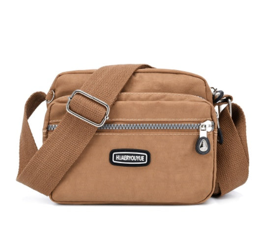 Women's Compact Multi Compartment Messenger Bag in Brown | Confetti Living