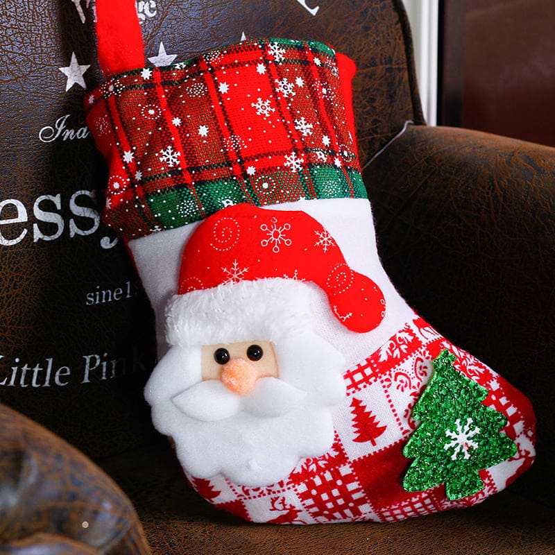 Christmas Decorative Gift Stockings showing Santa Claus | Confetti Living
