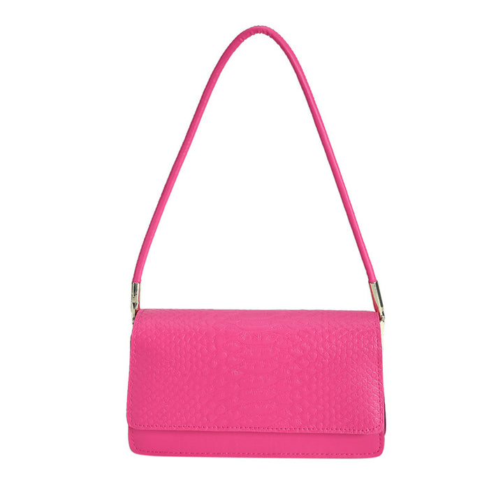 Retro Textured Shoulder Bag