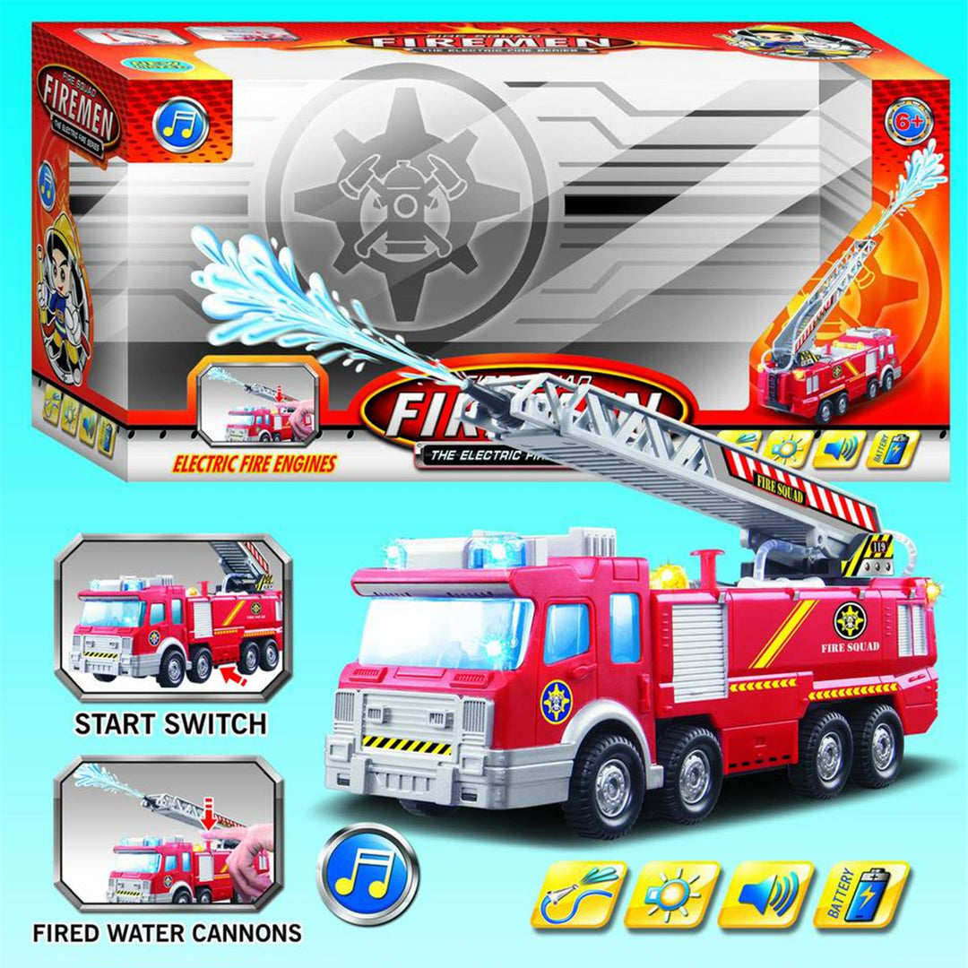 Children's Fire Truck Toy with Simulation Water Spray | Confetti Living