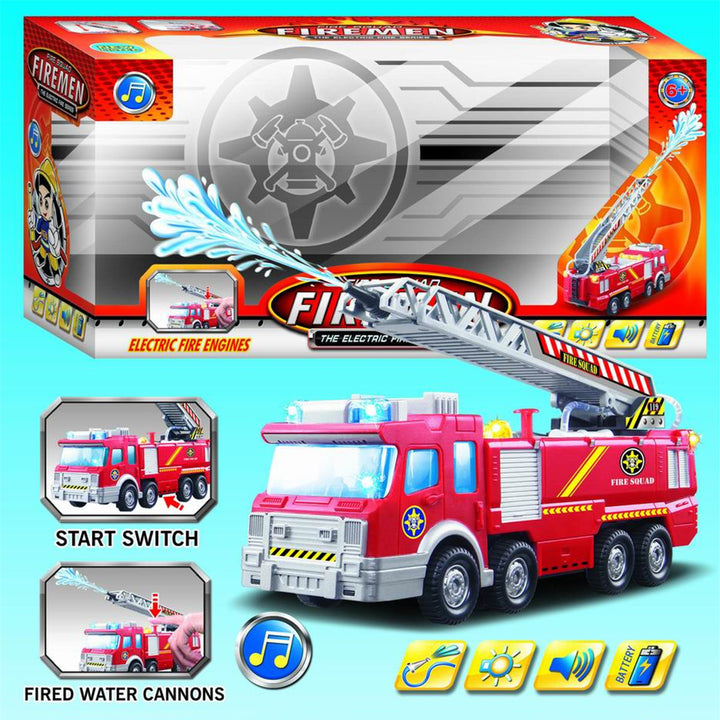Children's Fire Truck Toy with Simulation Water Spray | Confetti Living