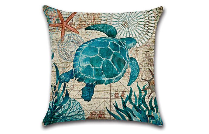 Cushion Cover Marine Life Designs showing Sea Turtle | Confetti Living