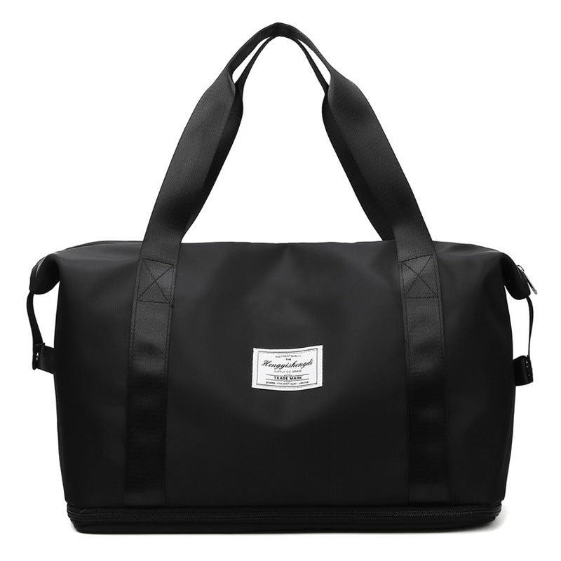 Women's Large Capacity Travel and Fitness Bag in Black | Confetti Living