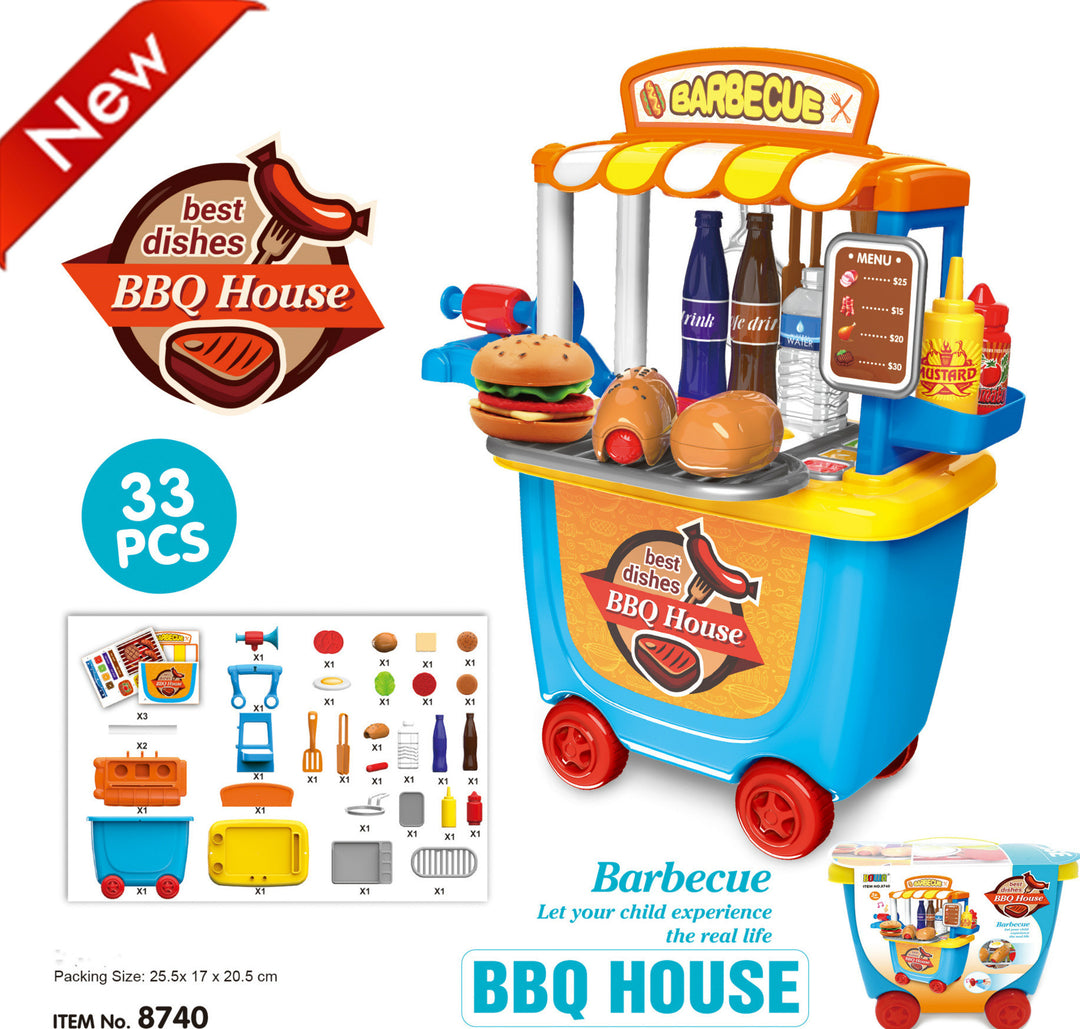 Children's Toy Food And BBQ Cart shoeing accessories | Confetti Living