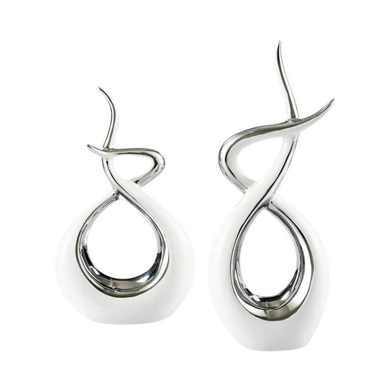 Modern Ceramic Electroplated Sculptures