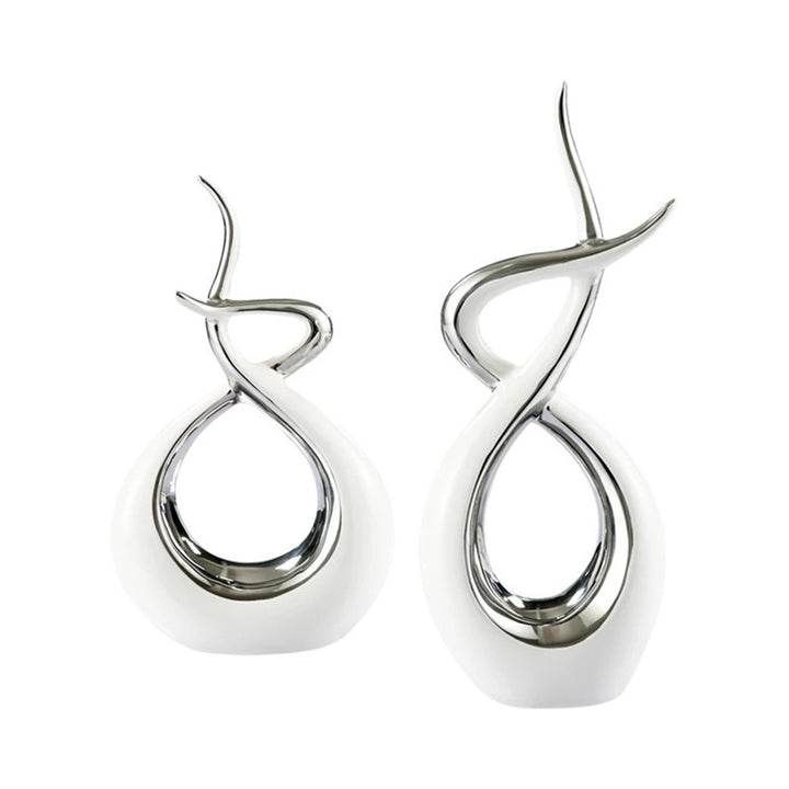 Modern Ceramic Electroplated Sculptures