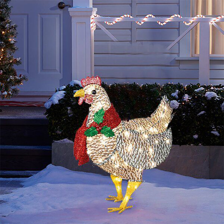 Decorated Chicken Lantern with Scarf | Confetti Living