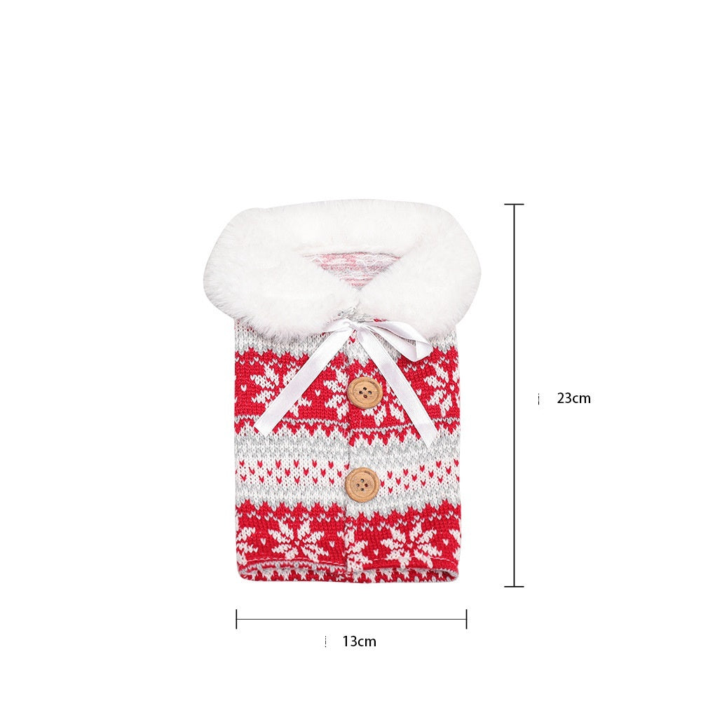 Christmas Wine Bottle Covers Showing Christmas Style | Confetti Living