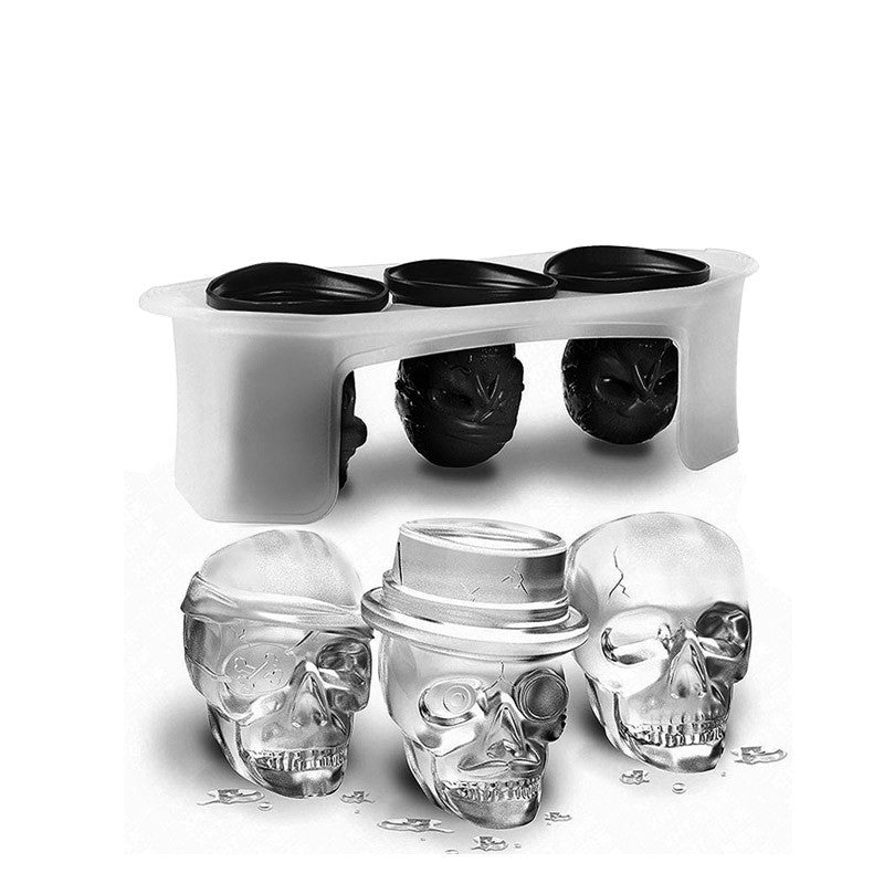 Barware Large Silicone Ice Cube Mould - Skull Shapes | Confetti Living