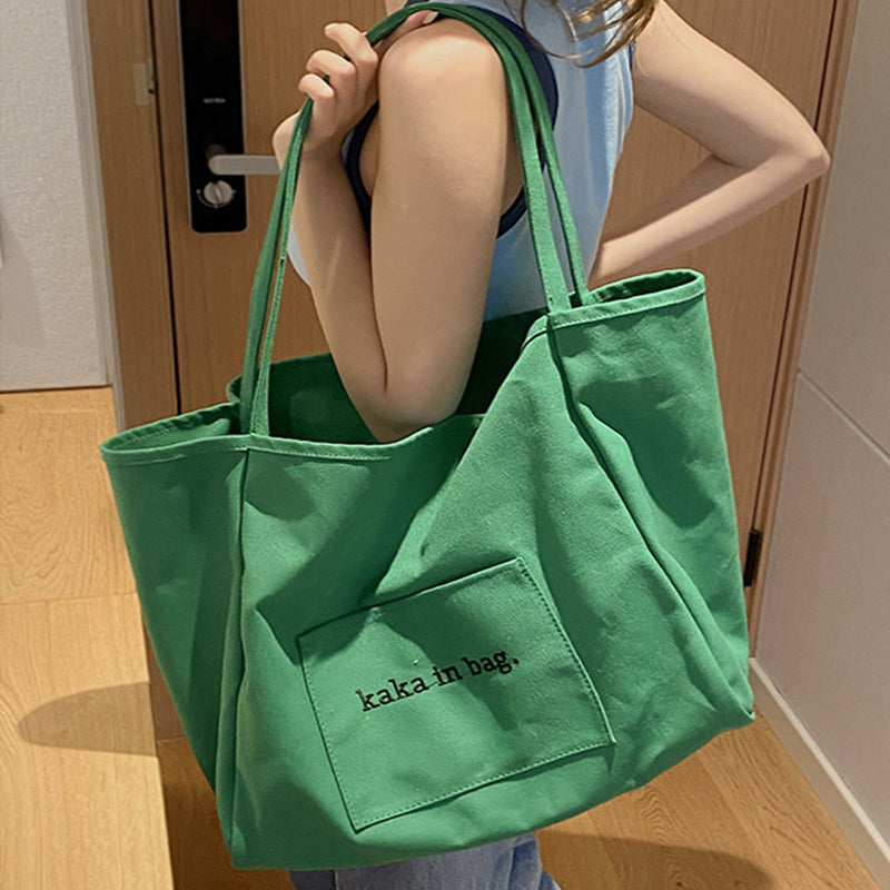 Women's Large Fashion Tote Bag shown in Green | Confetti Living