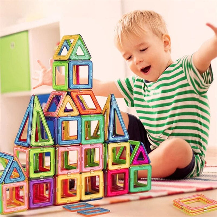 Kids Magnetic Building Blocks Sets showing creativity | Confetti Living