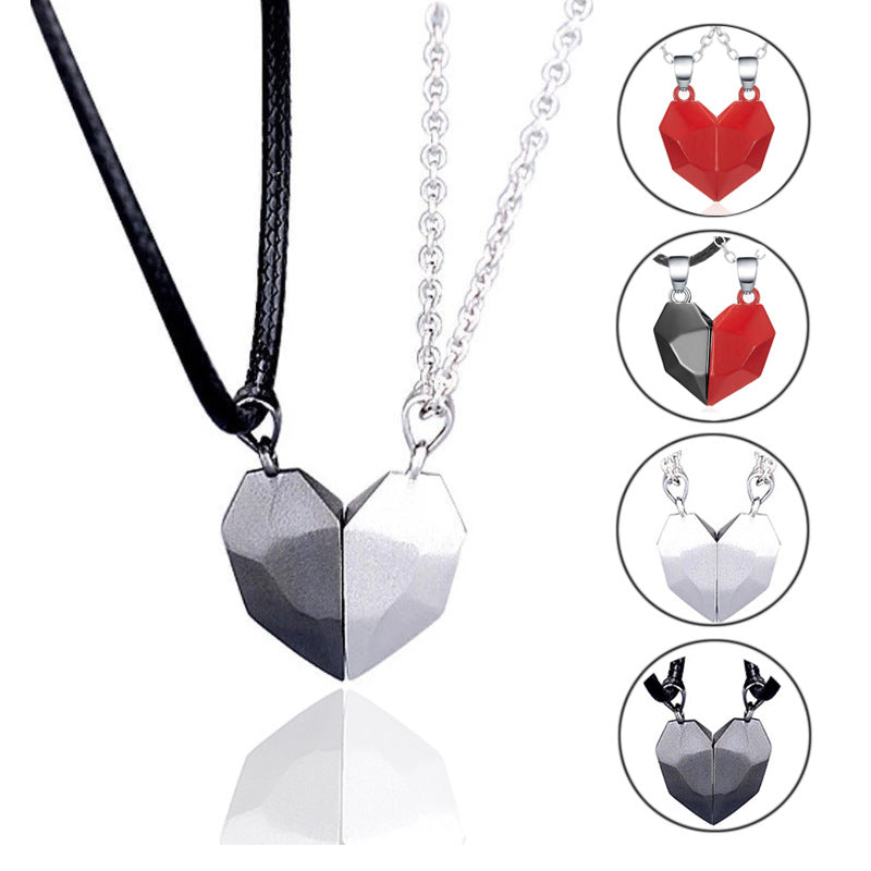 Creative Magnet Broken Heart Necklace for Men And Women | Confetti Living