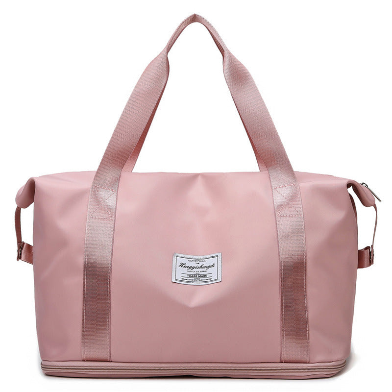Women's Large Capacity Travel and Fitness Bag in Light Pink | Confetti Living