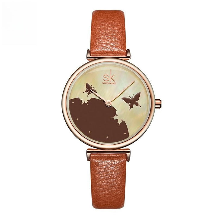 Women's Kallima Inachus Butterfly Dial Watch in Brown | Confetti Living