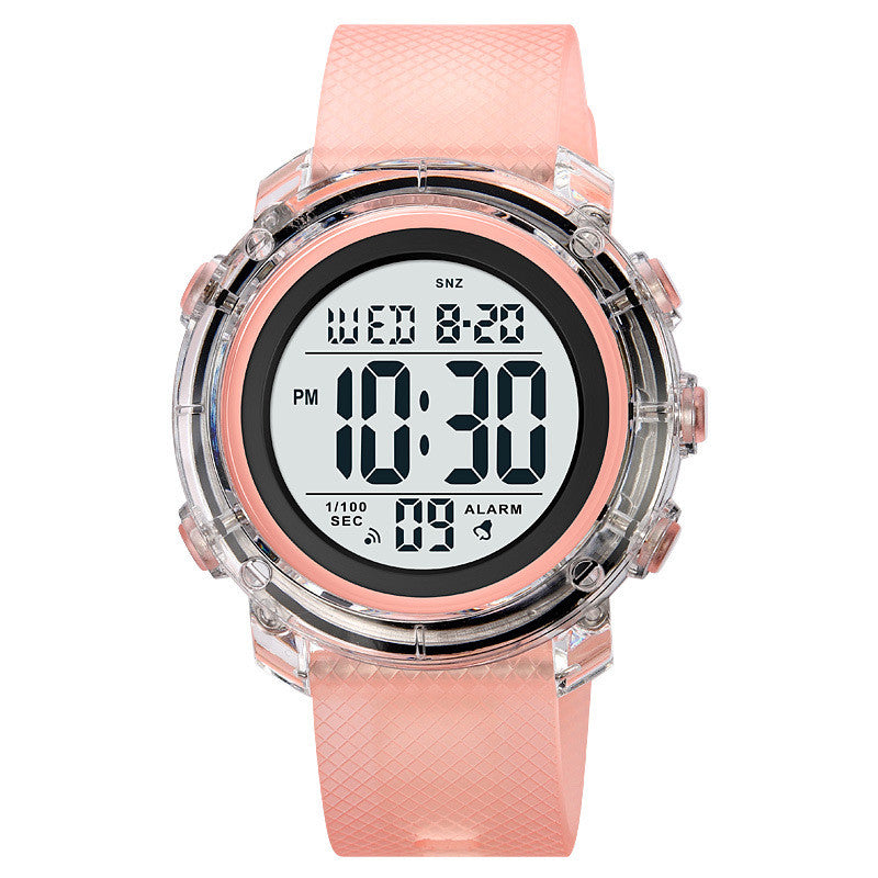 Men's And Women's Electronic Multifunctional Watch in Pink | Confetti Living