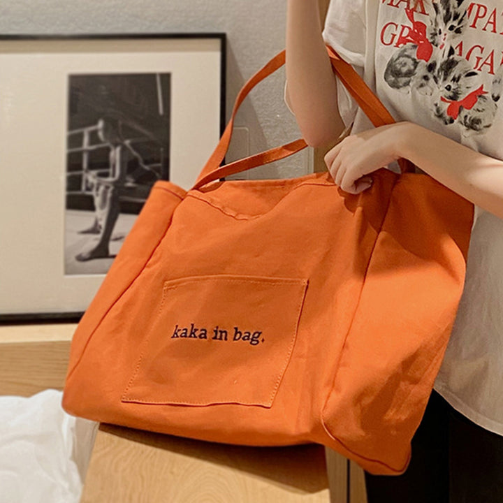 Women's Large Fashion Tote Bag shown in Orange | Confetti Living