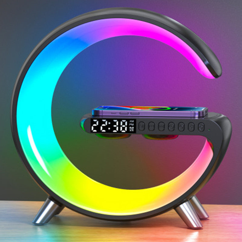 Intelligent G Shaped LED Lamp with Bluetooth Speaker in Black | Confetti Living