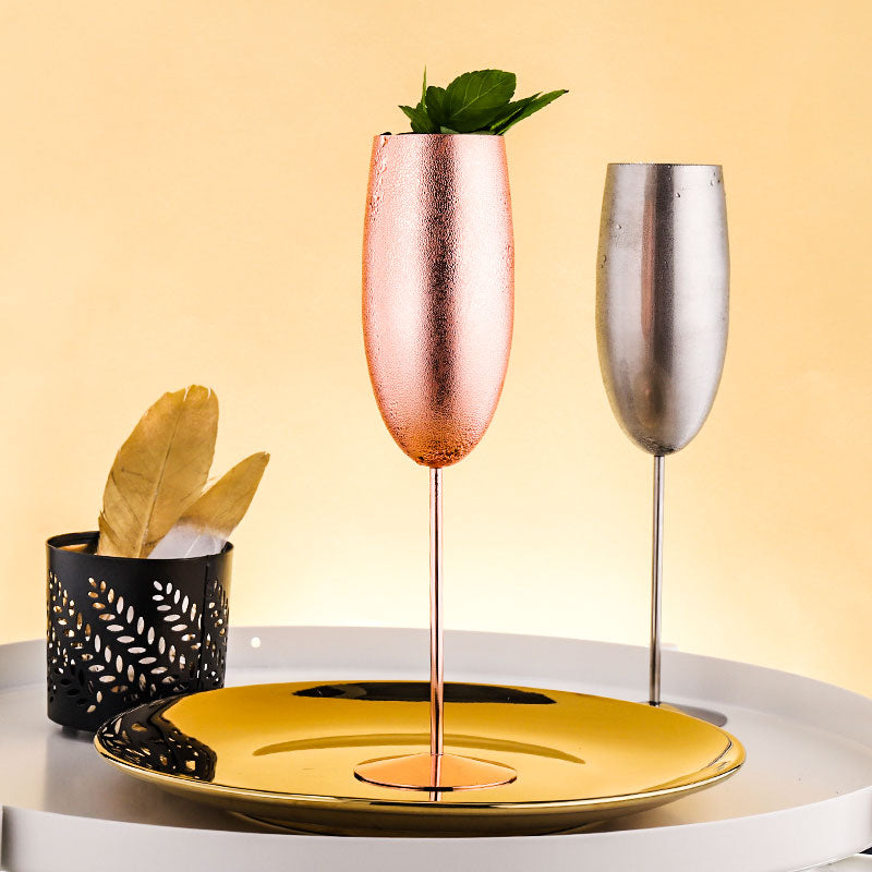 Home Bar Stainless Steel Champagne Flute | Confetti Living