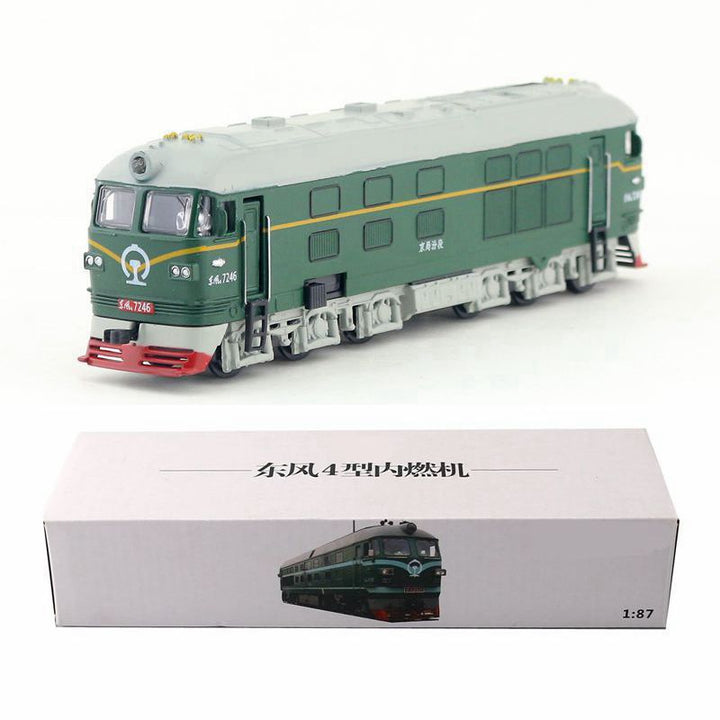 Children's Alloy Model Internal Combustion Train in Green | Confetti Living