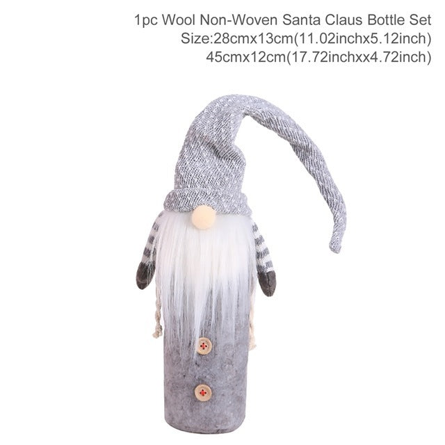 Christmas Wine Bottle Covers Showing Santa Style | Confetti Living