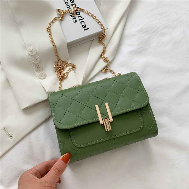 Women's Diamond Lattice Shoulder Bag in Green | Confetti Living