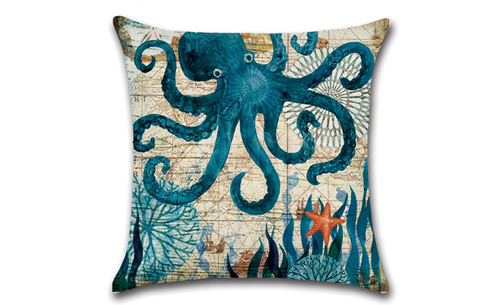 Cushion Cover Marine Life Designs showing Octopus | Confetti Living