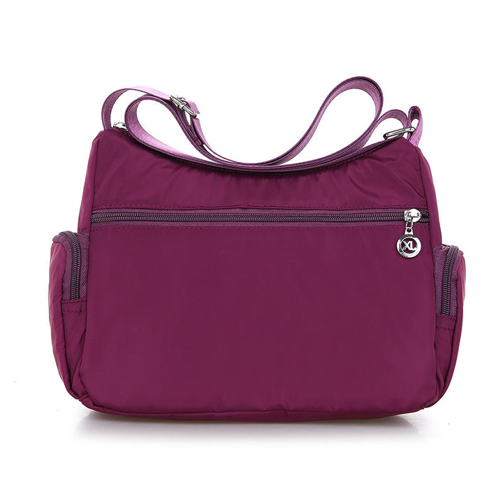 Women's Multi-Layer Oxford Shoulder Bag in Wine Red | Confetti Living