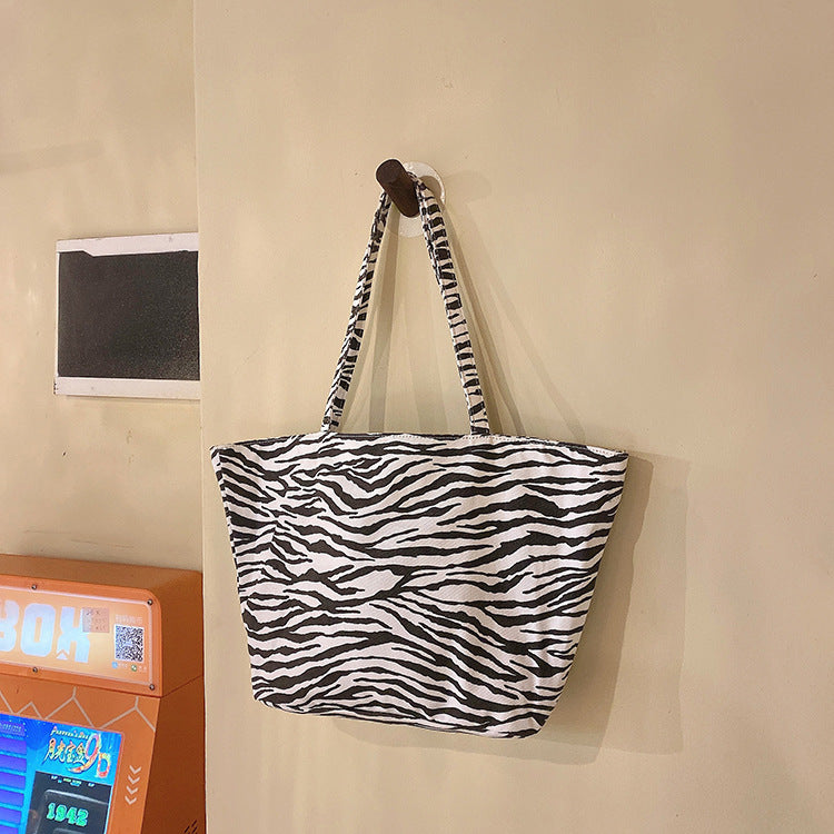 Women's Zebra-Stripe Design Tote Bag | Confetti Living
