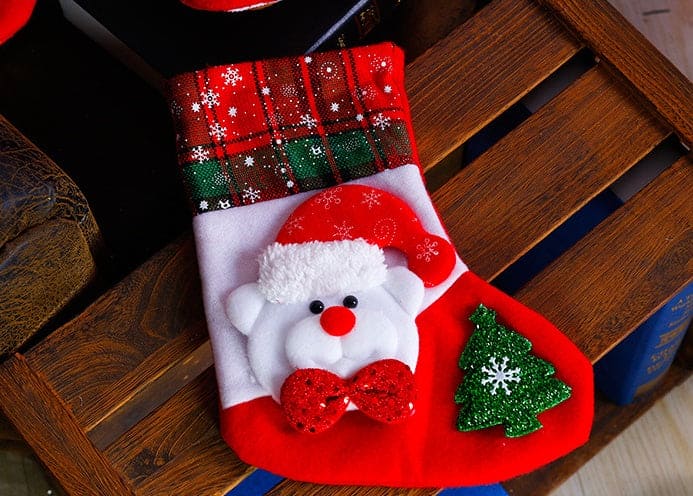 Christmas Decorative Gift Stockings showing Christmas Bear | Confetti Living