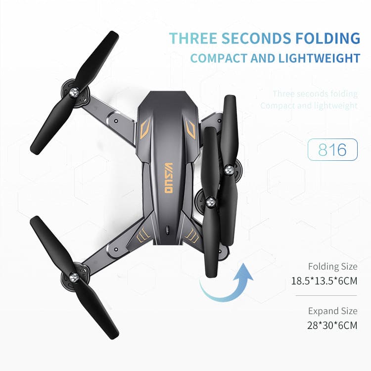 Professional Quadcopter for Aerial Photography showing dimension details | Confetti Living