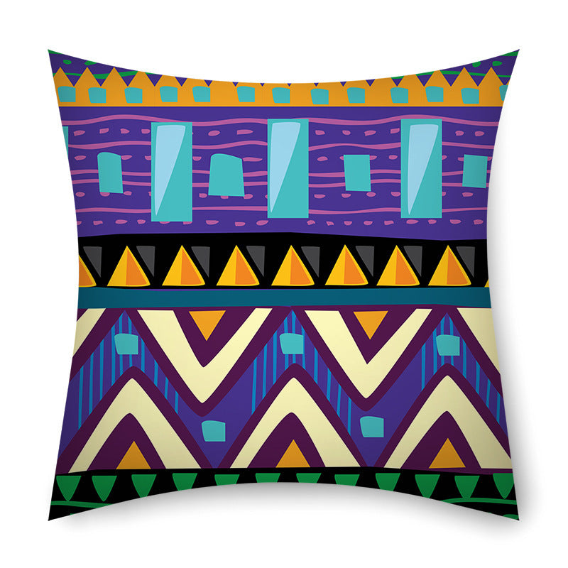 Cushion Cover African Tribal Stripes Design showing Blue Purple Design | Confetti Living