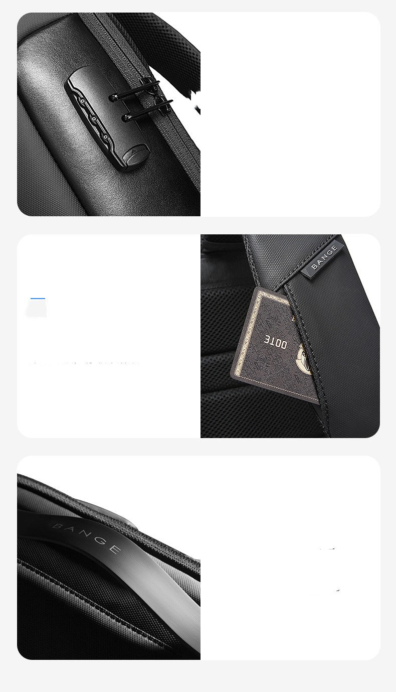 Large Business Computer Backpack showing accessory details | Confetti Living