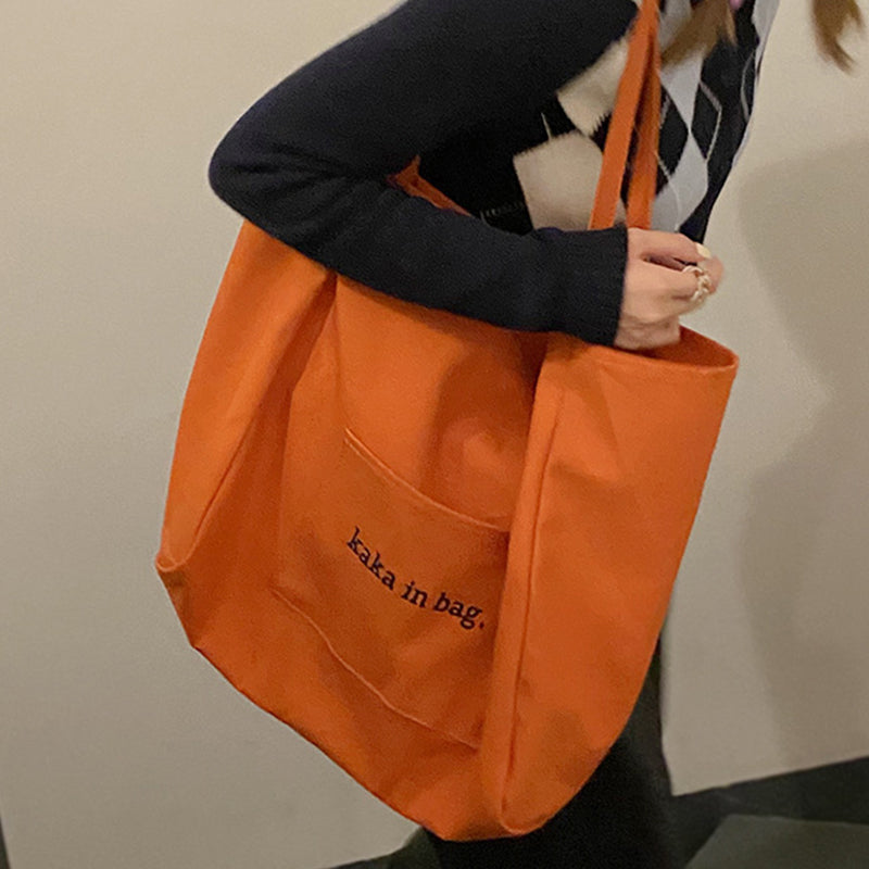 Women's Large Fashion Tote Bag shown in Orange | Confetti Living