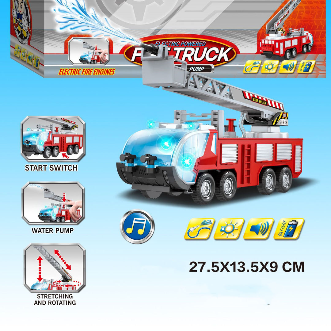 Children's Fire Truck Toy with Simulation Water Spray | Confetti Living