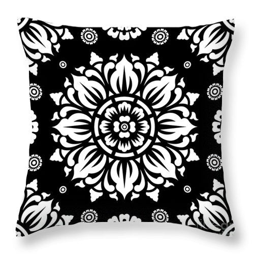 Cushion Cover Simple Black and White Designs showing Abstract Floral Style 8 | Confetti Living