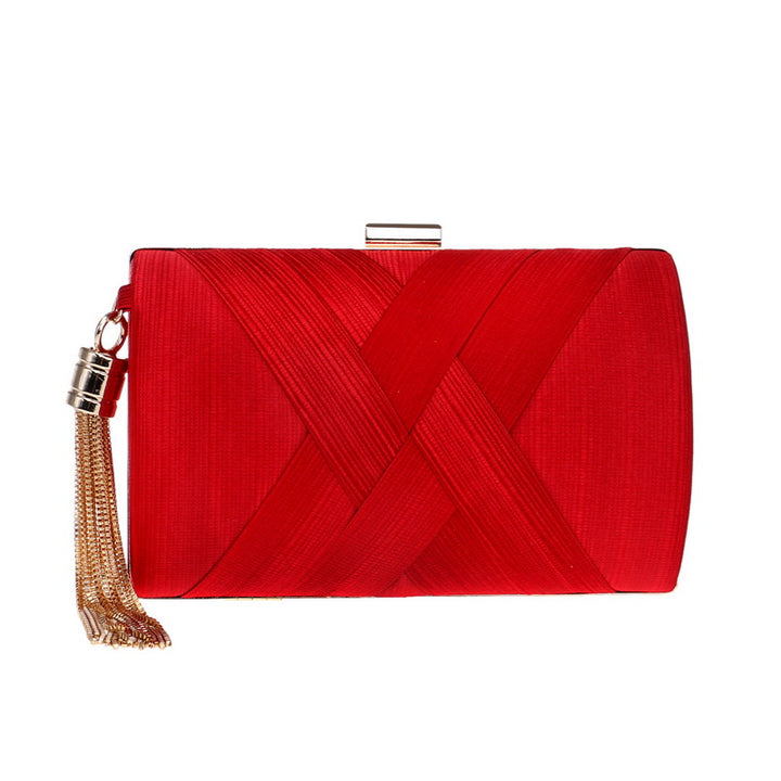 Women's Tassel Clutch Bag in Red Regular | Confetti Living