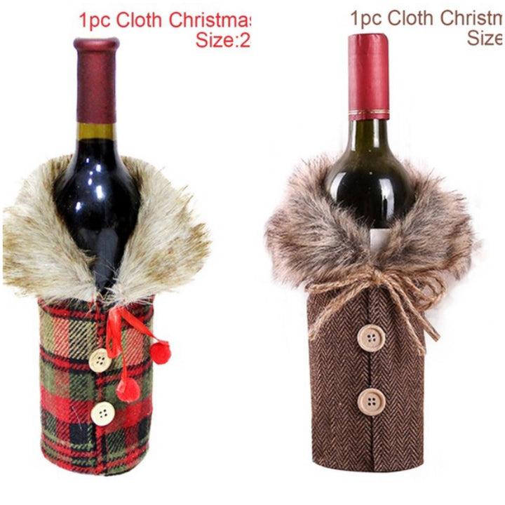 Christmas Wine Bottle Covers Showing Wine Bag Coats | Confetti Living