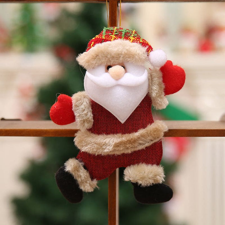 Christmas Tree Plush Ornaments Showing Santa Claus | Confetti Living