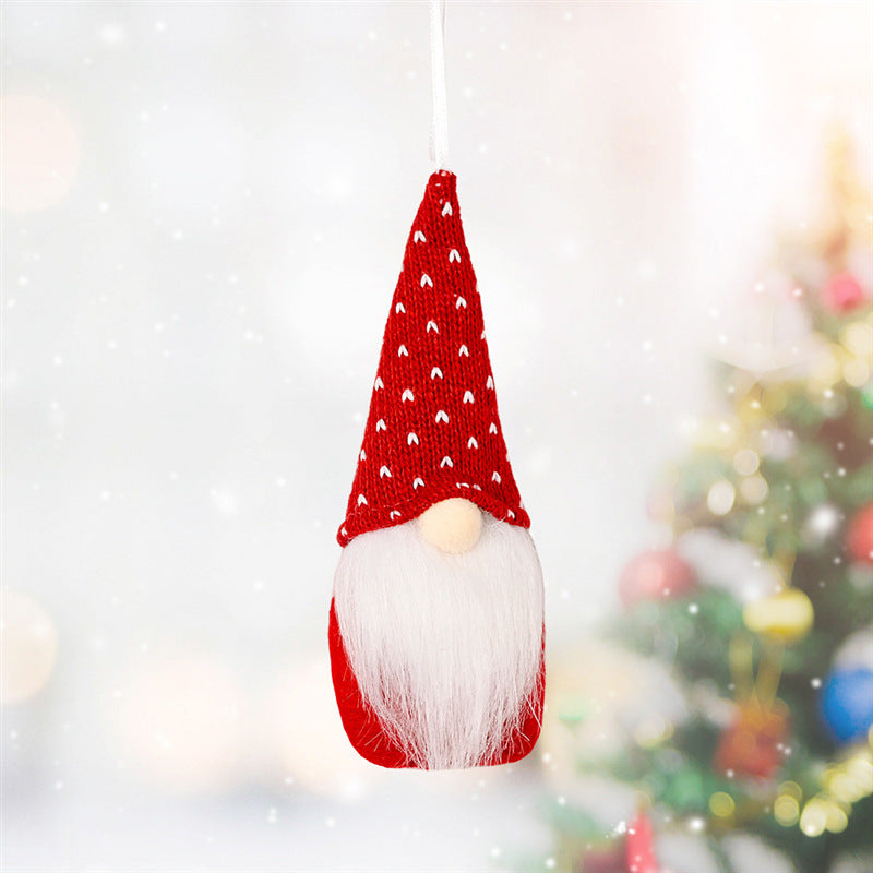 Christmas Decorations Knitted Small Elf Tree Ornaments showing a Red Style | Confetti Living