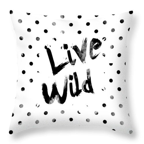 Cushion Cover Simple Black and White Designs showing Live Wild Style 5 | Confetti Living