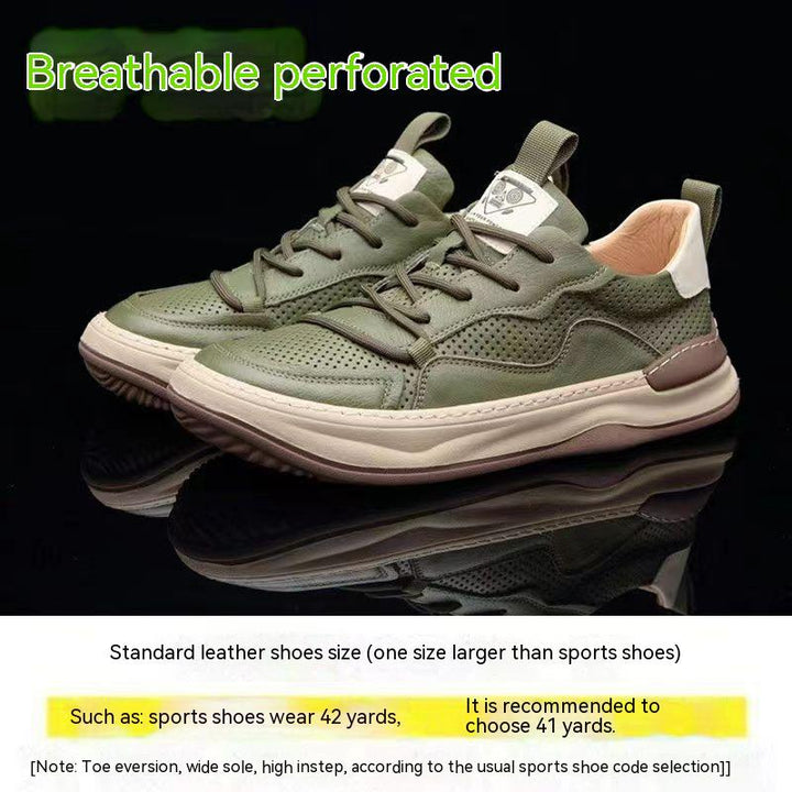 Men's Cowhide Leather Casual Shoes