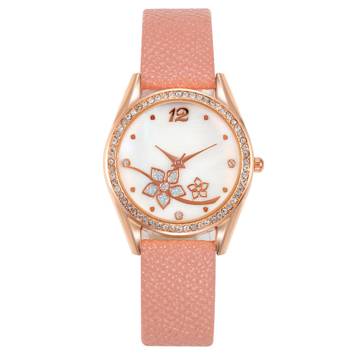 Women's Plaid Pattern Decorative Fashion Watch in Pink | Confetti Living
