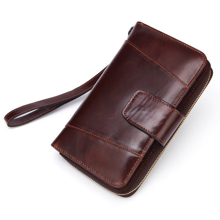 Women's Fashion Long Multi-functional Leather Wallet in Brown | Confetti Living